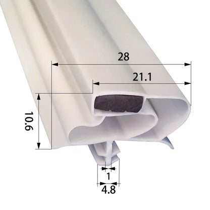 Refrigerator Door Seal — 2.5M — PVC Magnetic