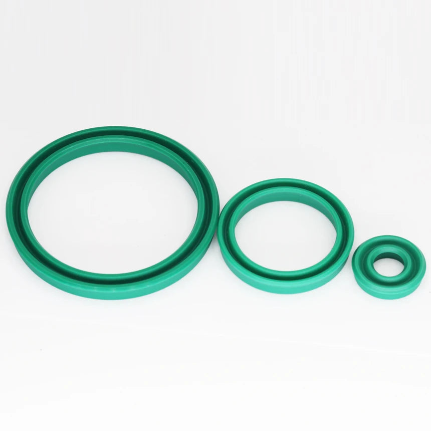 UN 50/52/53/55/56/58/60mm ID Green Polyurethane PU Shaft Piston Rod U Y Single Lip Sealing Ring Gasket Hydraulic Cup Oil Seal
