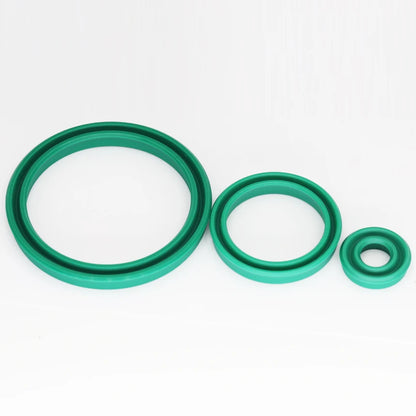 UN 50/52/53/55/56/58/60mm ID Green Polyurethane PU Shaft Piston Rod U Y Single Lip Sealing Ring Gasket Hydraulic Cup Oil Seal