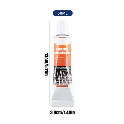 Dishwasher Rack Coating Repair Kit 50ml Long-Lasting Coating Gel with 2 Brushes Dishwasher Rack Repair Adhesive for Home Kitchen