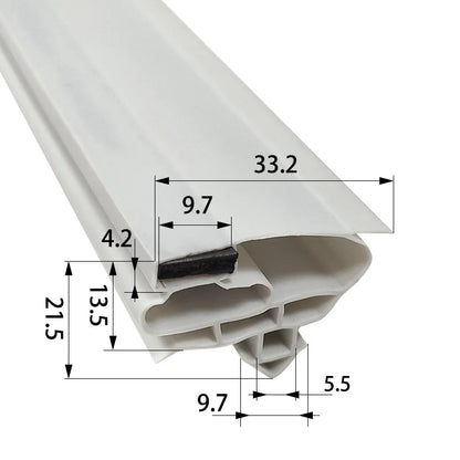 Refrigerator Door Seal — 2.5M — PVC Magnetic