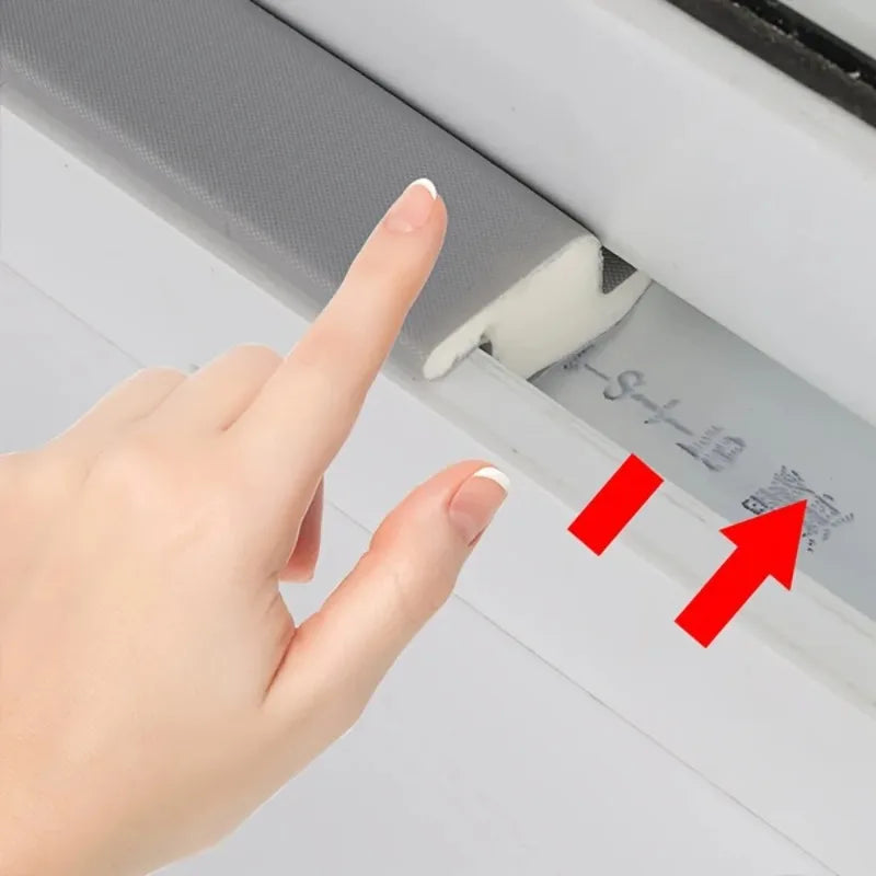 TPU Seal Strip Set for Sliding Windows and Door Windproof Soundproof Dustproof for Outer Inner Middle Gap Door Bottom