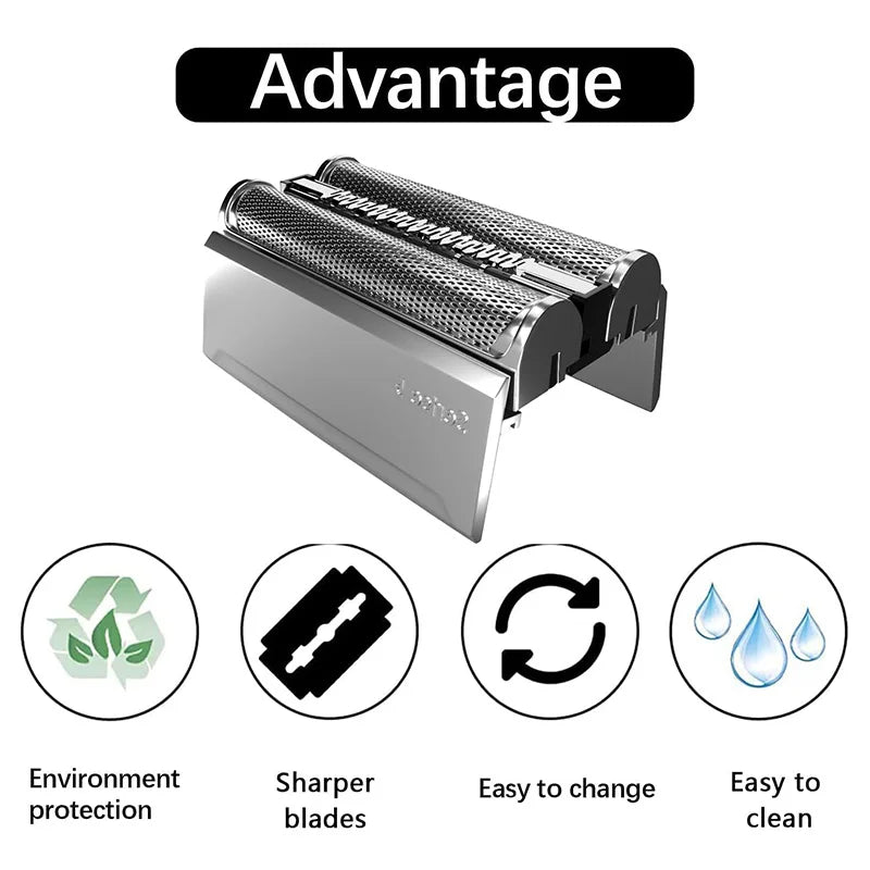 2PC 52S Electric Shaver Replacement Head Compatible with S5 Men's Razor Foil And Cutter Assembly for Series 5 5090,5190cc