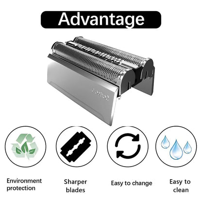 2PC 52S Electric Shaver Replacement Head Compatible with S5 Men's Razor Foil And Cutter Assembly for Series 5 5090,5190cc