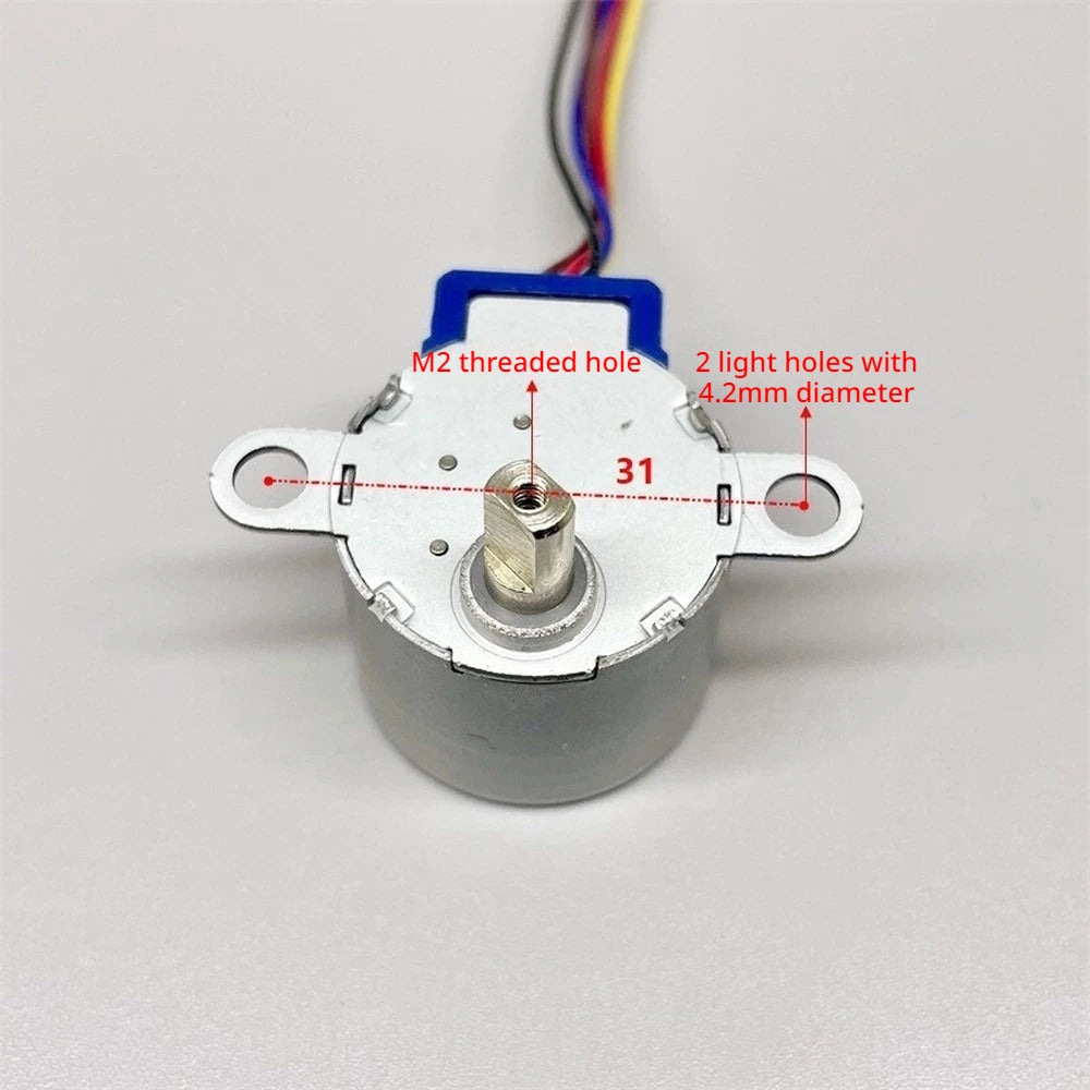 24BYJ48 5V Stepper Reduction Motor 1:64 Gearbox, 4-Phase 5-Wire DC Gear Motor Low Noise for Fan Swing Head/DIY