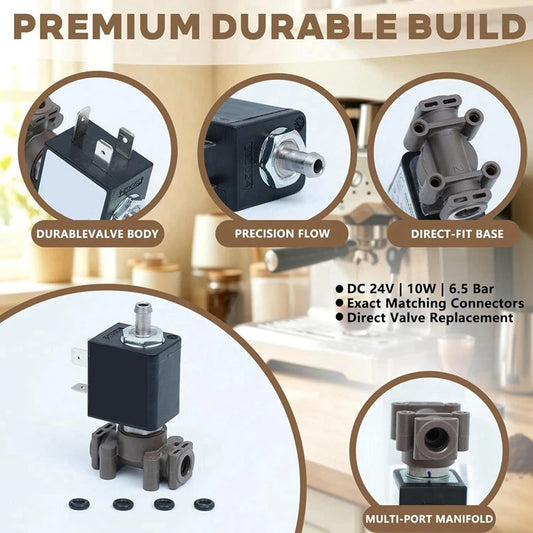 3-Way Coffee Machine Solenoid Valve Kit,Replace 421945024531 for Espresso Machine Repair Parts [mriae Parts]