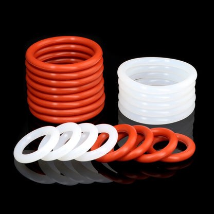 CS 5mm VMQ O Ring Silicone Seal Gasket OD 15mm~155mm White Rubber Insulated Sealing Washer Round O Shape
