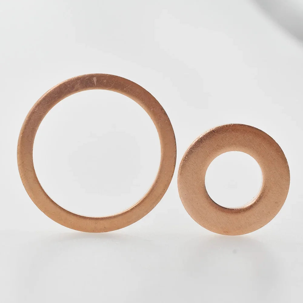 M5 M6 M8 M10 M12 M16 M18 M20 M22 M24 Pure Copper Solid Washers Automobile Motorcycle Oil Sump Plug Sealing Gasket Spacers Washer