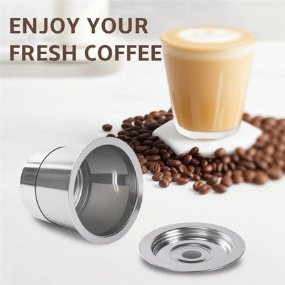 YCOC-Reusable Coffee Pod For Ninja PB041 PB051 CFP101, 304 Stainless Steel Reusable K-Cups For Coffee Maker K Cup Filters