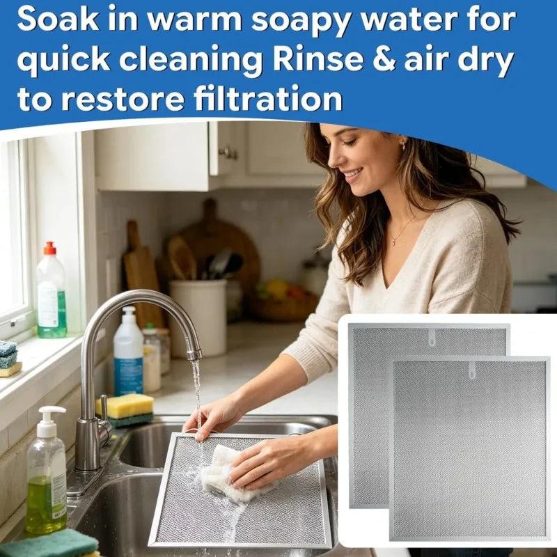 2PCS Aluminum Grease Range Hood Filters For Imperial Cal C-745 14.81 X 16.25 X 0.38 In Easy Disassembly & Washing