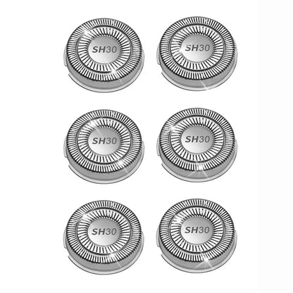 6pcs SH30 Replacement Heads Blade Compatible with Philips Norelco Series 3000 2000 1000 S5370 S5571 S5600 S5620 S7510 S5271 S5272 S6000
