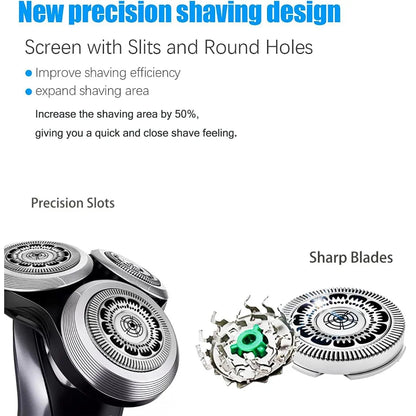 3pcs SH60 Shaving Blade Net Compatible with Philips S6000 Series S6880/81 S6810/82 S6850/85 S6881/82 S6810/50 S6800/85 Replacement Hea