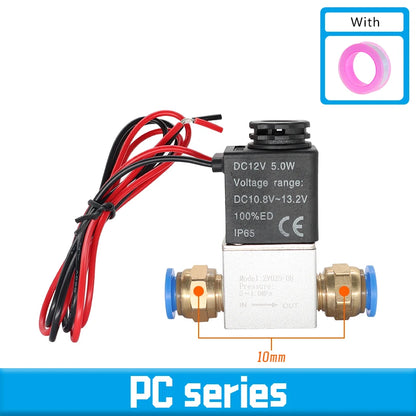 Normally Closed 1/4" Solenoid Valve DC 12V 24V AC 110V 220V Pneumatic Position Coil Alloy Internal Electric for Air Water Oil