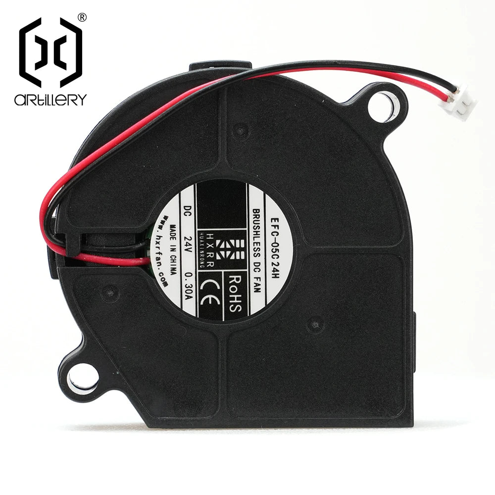 Artillery X4 Pro/Plus 3D Printer Extruder Cooling Blowing Air Brushless DC Fan 5015 24V 0.3A EFC-05C 24H Radiator