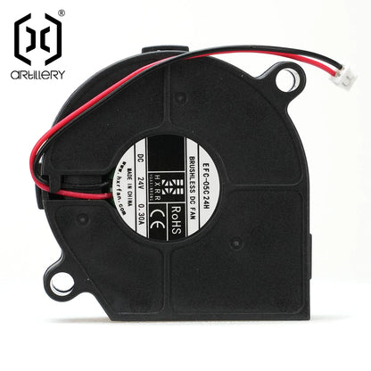 Artillery X4 Pro/Plus 3D Printer Extruder Cooling Blowing Air Brushless DC Fan 5015 24V 0.3A EFC-05C 24H Radiator