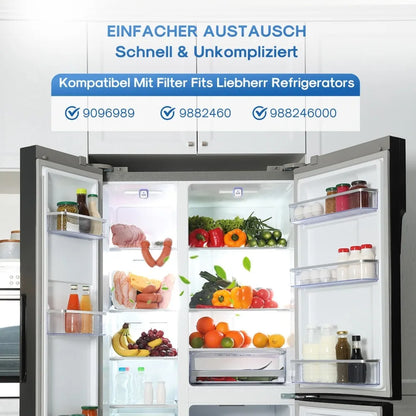Replacement Refrigerator Air Filter Compatible with Liebherr 7440021-00 / 909698900 / 988242900 / 9882460 / 988246000