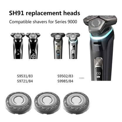 SH91/50 Replacement Shaver Head Compatible with Philips Series 9000