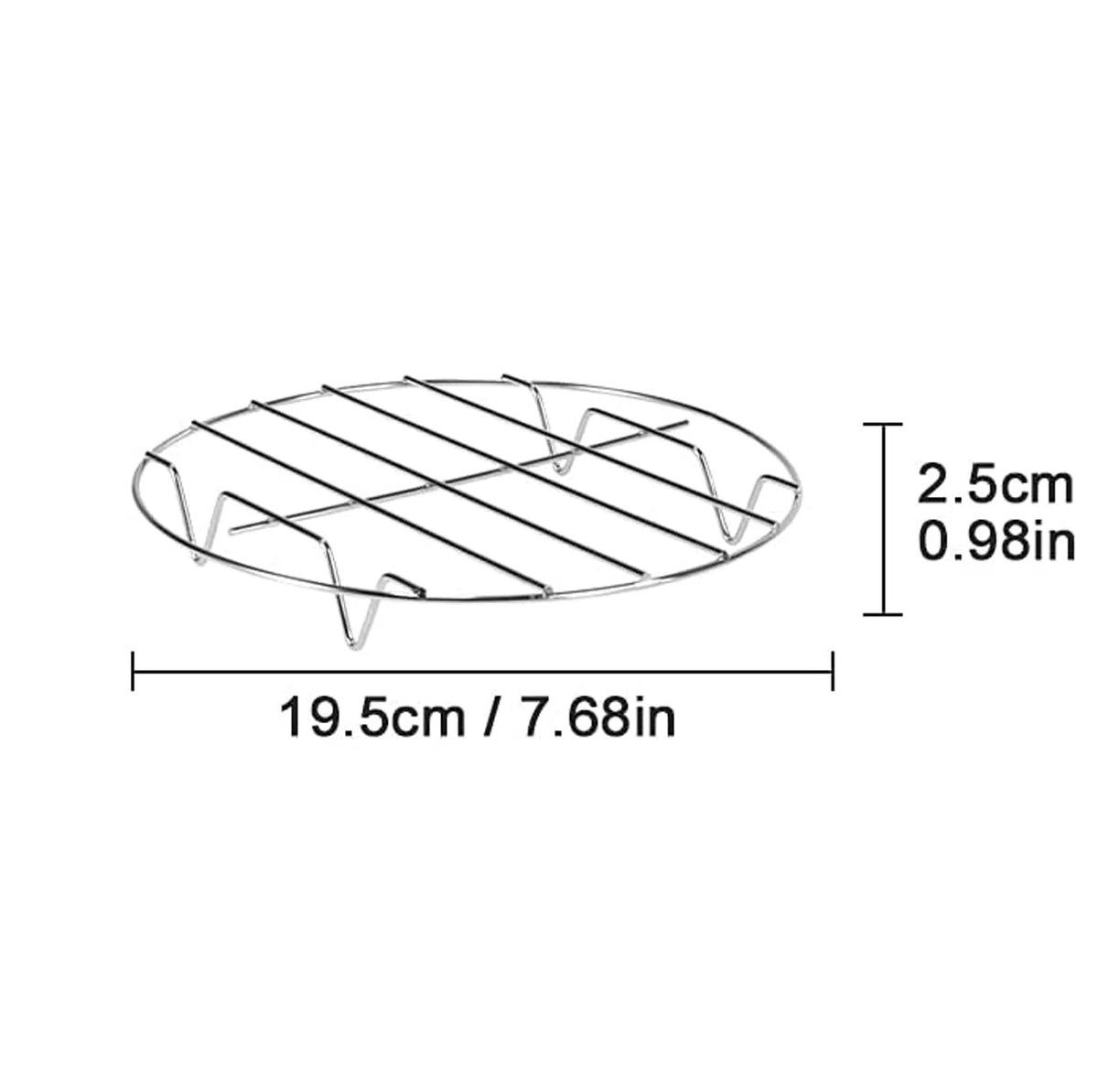 8 inch Air Fryer Racks, Air Fryer Accessories, Baking Rack,Round Stackable Grill, Fit All Airfryer 4.2Qt - 5.8Qt