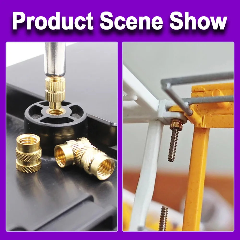 Flange Insert Nut Iron Tip Soldering Brass Thread Embedded Kit Heat Insertion Tool 3D Printer Accessories M2 M2.5 M3 M4 M5 M6M8