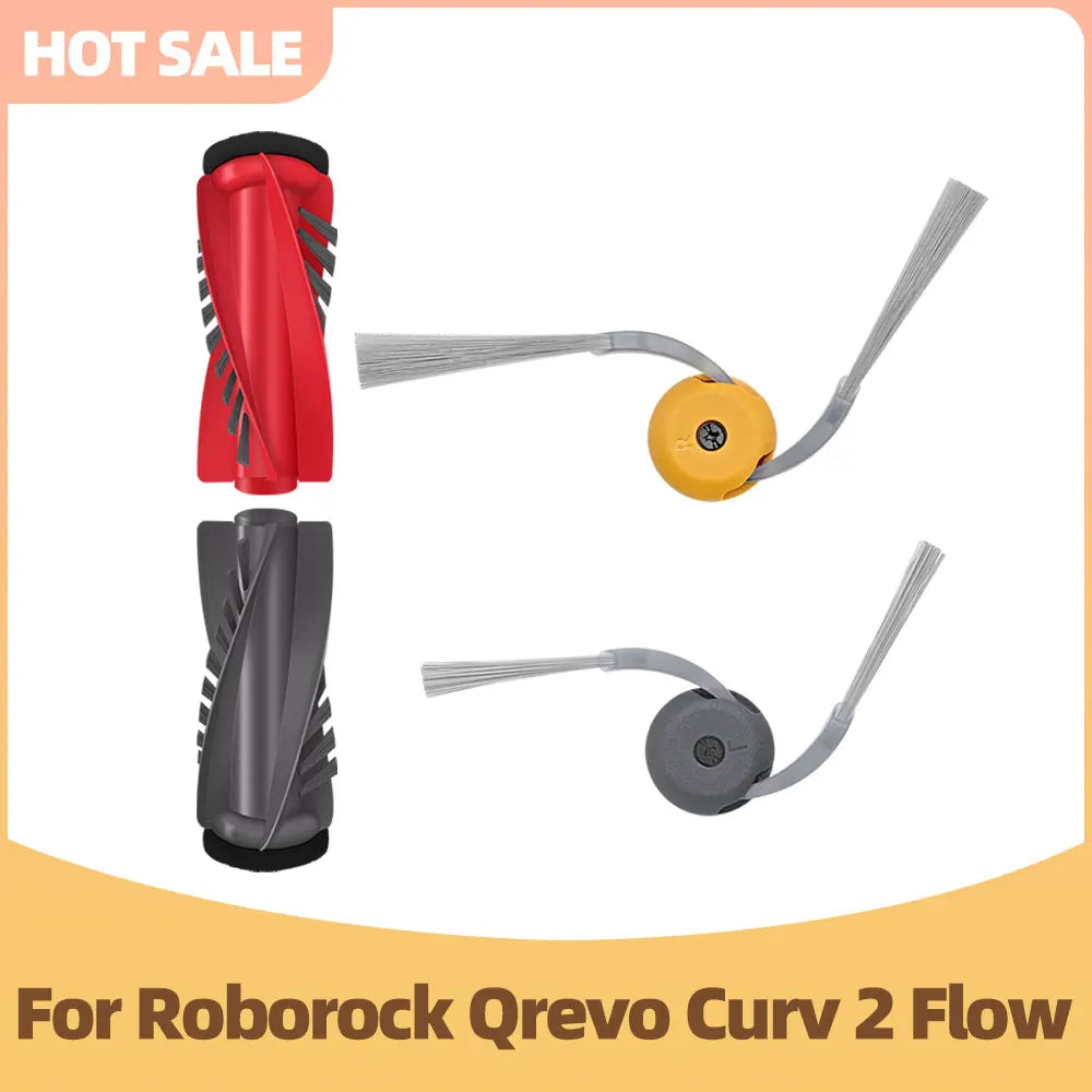 Compatible with Roborock Qrevo Curv 2 Flow / Qrevo Edge 2 Flow / Saros 20 Flow Roller Mop Main Side Brush Filter Dust Bag Parts