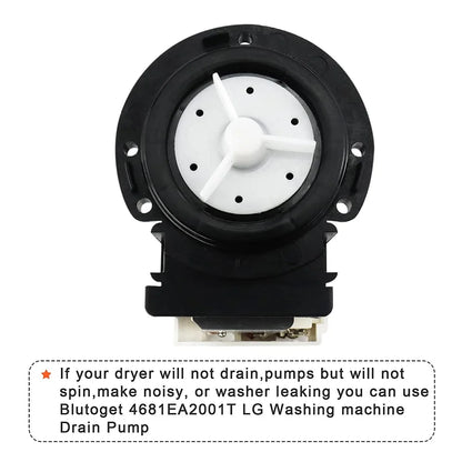 4681EA2001T AP5328388 Washer Drain Pump Motor Compatible with Kenmore and Compatible with LG 120V-127V 85W 1.4A Washing Machine Drain Pump AP5328388