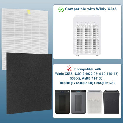C545 Replacement Filter Compatible with winix Air puri-fier C545, True Replacement Filter, Part Number 1712-0096-00