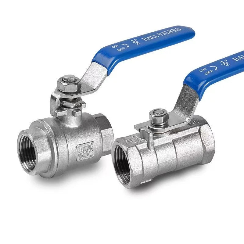 304 316 Stainless Steel BSPT 1/4" 3/8" 1/2" 3/4" 1" 1-1/2" 2' Female 2P Full Port Ball Valve with Vinyl Handle Thread Valves