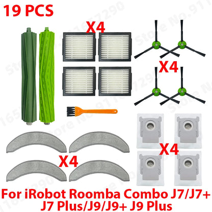 Main Side Brush Roller Mop Filters Dust Bag Spare Parts For IRobot Roomba Combo J7/J7+ J7 Plus/J9/J9+ J9 Plus Accessories