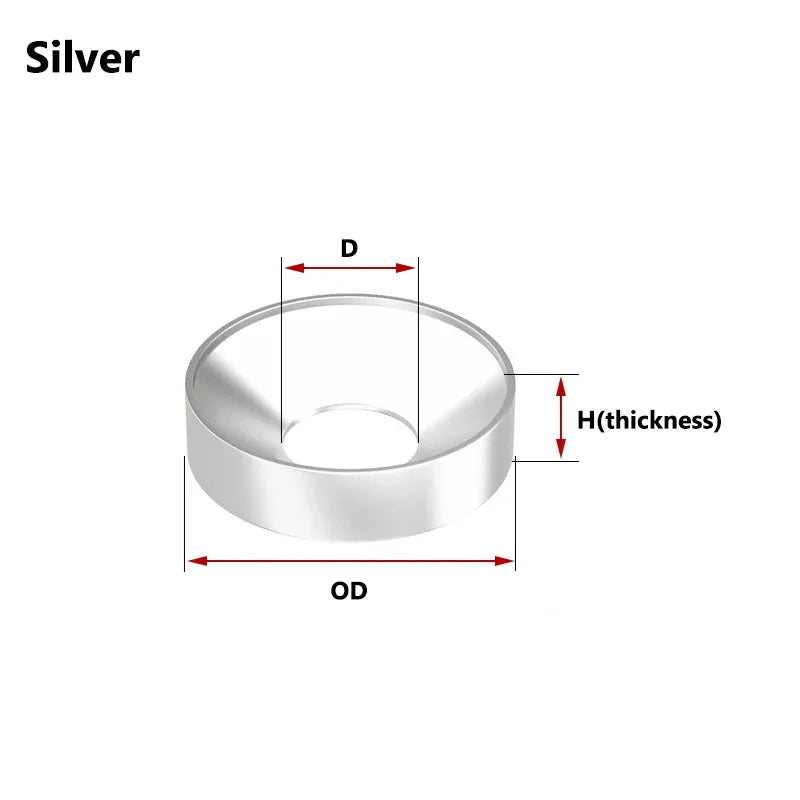 15Pcs Aluminum Alloy Conical Washers Aluminium Colorful Anodized For Countersunk Screw Spacers Gasket M2 M2.5 M3 M4 M5 M6 M8
