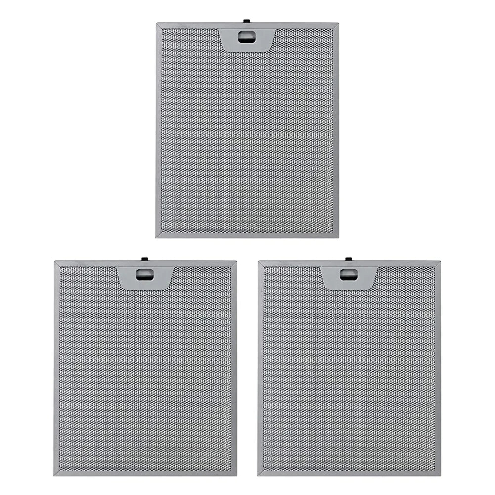 2025 3pc Aluminum Range Hood Grease Filters 300x250mm Silver Air Filter Screen Replacement Maintains Fresh Kitchen Environment