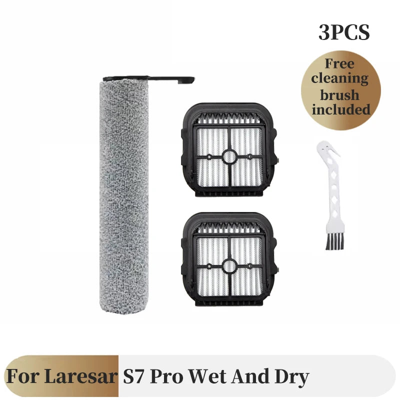 For Laresar S7 Pro Wet And Dry Vacuum Cleaner Replacement Main Roller Brush And Filter Set Household Merchandises Cleaning Parts