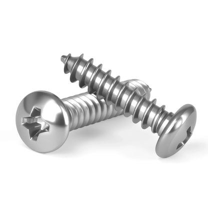 Small 304 Stainless Steel Cross Phillips Pan Head Self Tapping Screw Round Head M1.2-M3.5 for DIY Electronics