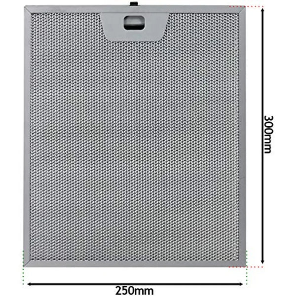 Three-Pack Aluminum Grease Filters 300 x 250 mm for Range Hood Exhaust Systems to Support Cleaner Kitchen Environments