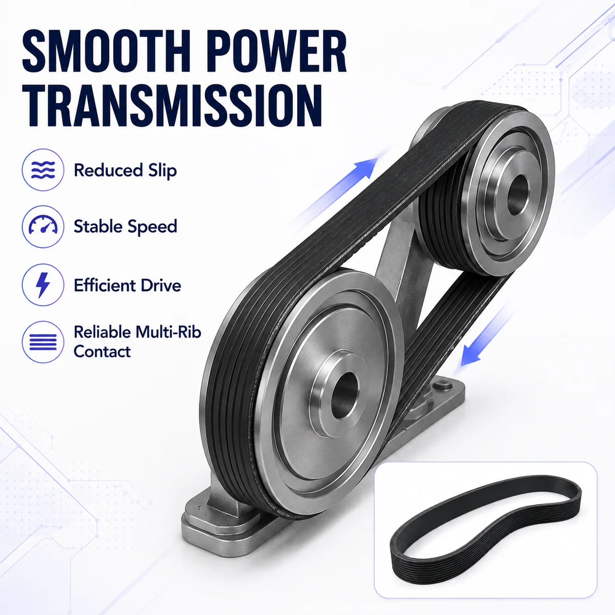 PJ373 Multi Wedge Rubber Drive Belt Conveyor belt PJ370 PJ373 PJ375 PJ376 PJ381 Compatible with Washing Machines And Treadmills