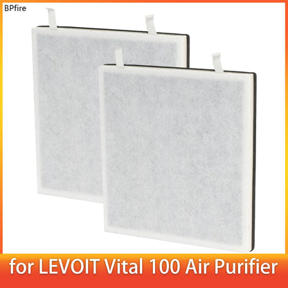 1/2 Pcs Vital 100 Filter for LEVOIT Vital 100 Air Purifier, 3-in-1 Filter with Activated Carbon Filter for Vital 100-RF, White