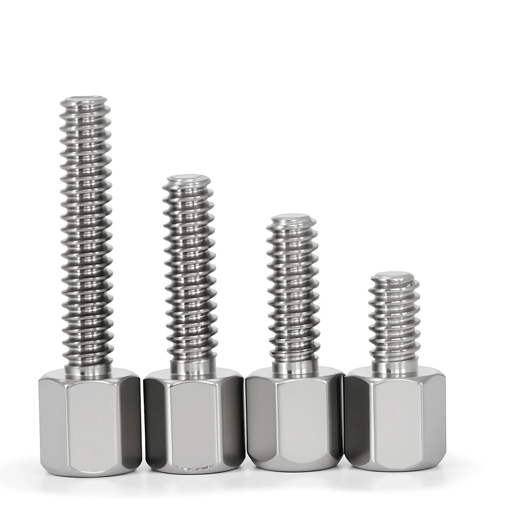 Male to Female Nickel Plate Brass Motherboard Hex Standoff Inch Thread Rack Board Stud Spacing Screws Bolt Column Spacer 4-40UNC