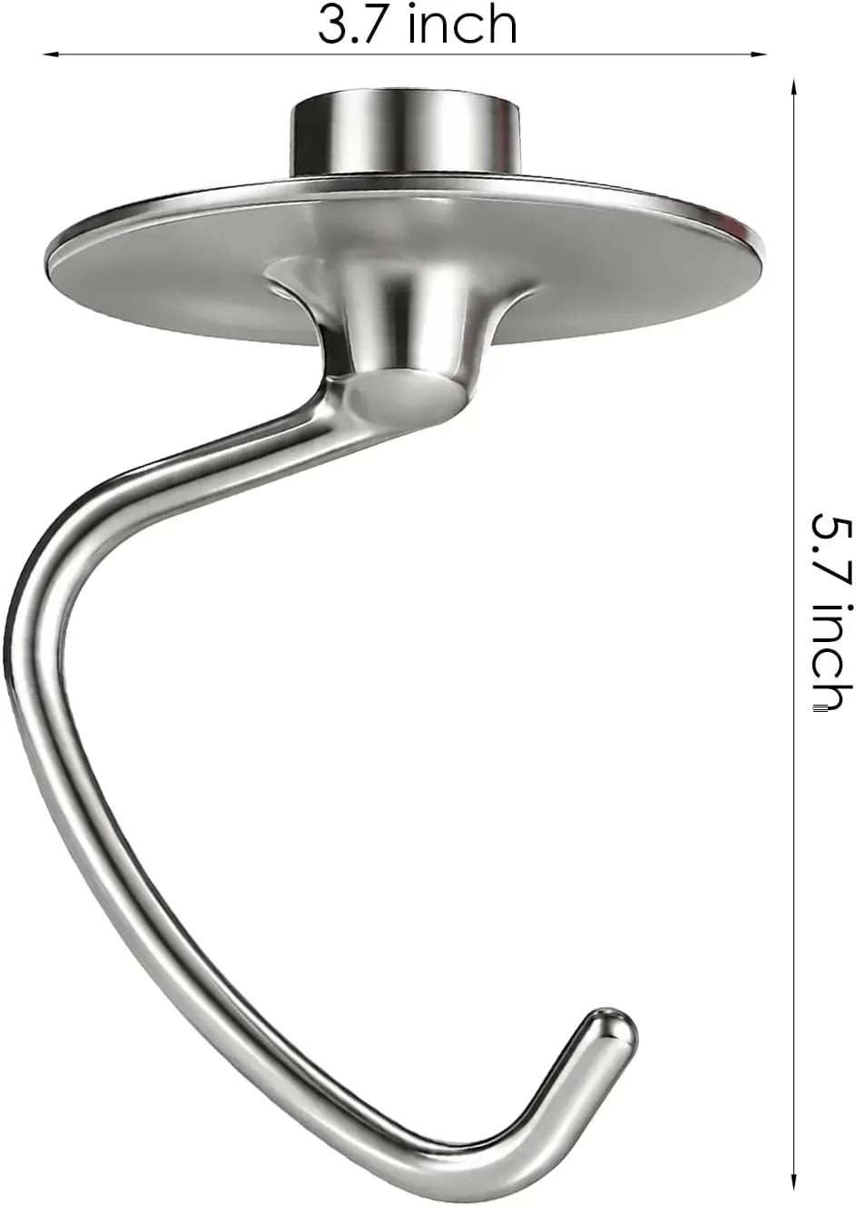 Stainless Steel Dough Hook for KitchenAid Tilt-Head Stand Mixer | Fits 4.5-5QT for KitchenAid Mixers Dough Hook Attachment