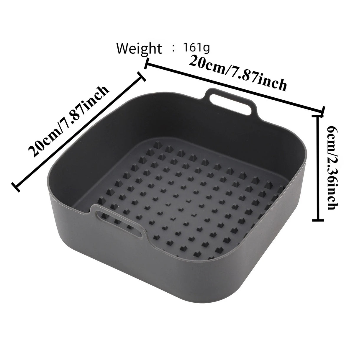 Reusable Silicone Air Fryer Mat Non Stick Square Tray Heat Resistant for Oven Toaster Grill Roasting Baking Clean Easy