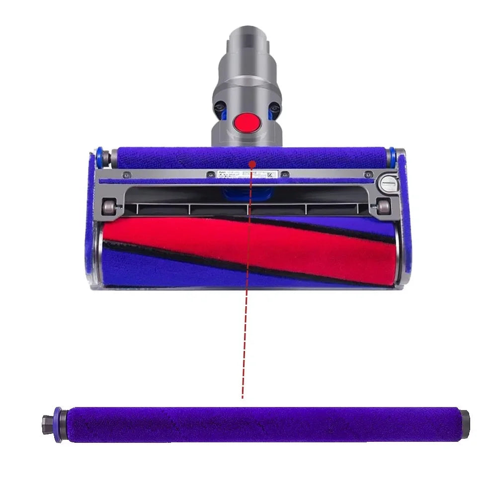 Roller Brush Bar Soft Roller Brush Soft Plush Strips For Dyson V6 V7 V8 V10 V11 Vacuum Cleaner Replacement Accessory