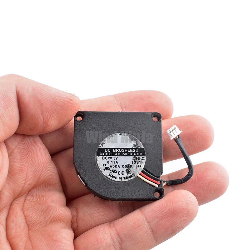 AB3505HB-QB3 35mm Blower Fan 3.5cm 35x35x6mm DC5V 0.11A 3-Pin Micro Cooling Fan for Router Projectors