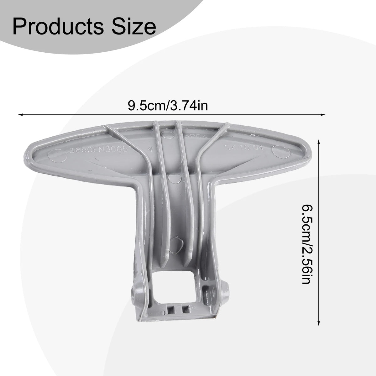 Grey Plastic Door Handle Kit 3650EN3005 9.5x6.5cm Replacement Part Compatible with LG Front Load Washing Machine WD8013F WD1460FHD Accessori