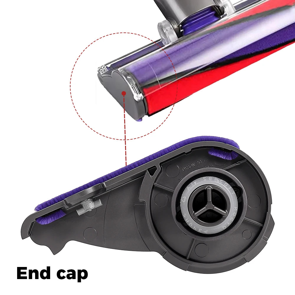 Soft Velvet Roller Brush For Dyson V6 V7 V8 V10 V11 Vacuum Brush Bar Side Cover Accessories Carpet Brush Bar Part