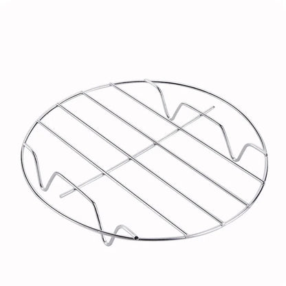 Multipurpose Stainless Steel Air Fryer Rack Bread Grill Stand Roasting Steamer BBQ Wire Holder for Kitchen Cooking Accessories
