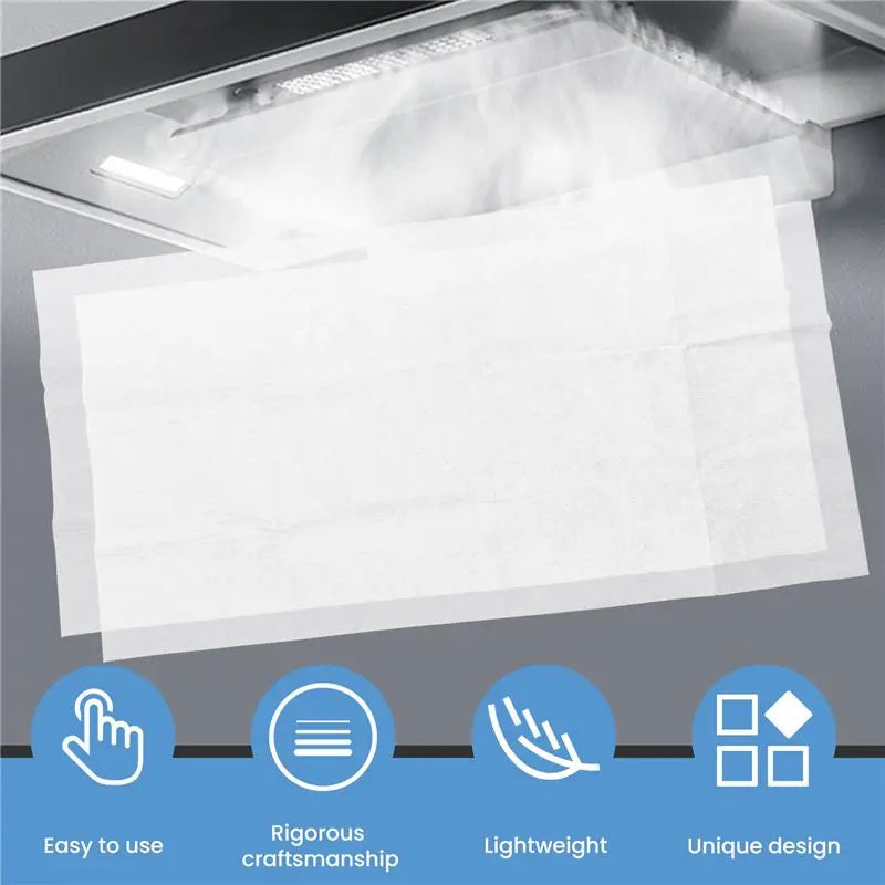 M04K 2PCS Range Hood Grease Filter Oil-Proof Filter Oil-Proof Sticker Oil-Absorbing Paper Range Hood Kitchen Appliance