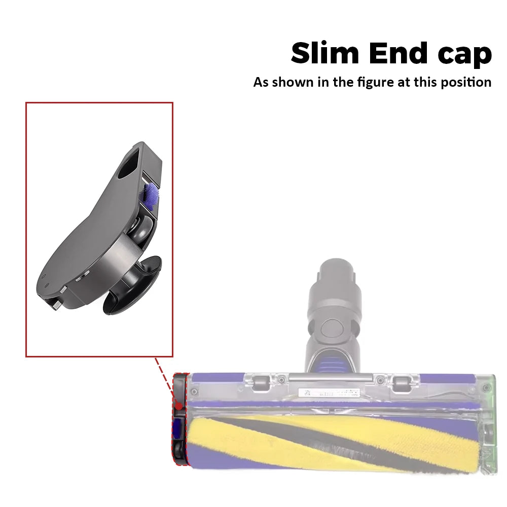 Spare Parts Left Side Roller Brush Bar End Cap Cover For Dyson V8 V10 Slim V12 V15 Detect Slim Vacuum Cleaner