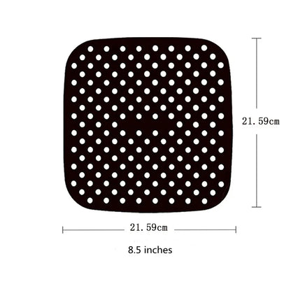 2pc/1pc Air Fryer Silicone Tray Rectangle Oven Baking Basket Reusable Liner Insert Dish Fried Chicken for Airfryers Accessories