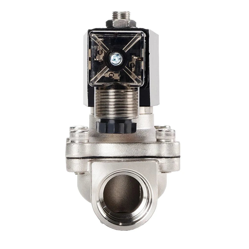 1/2" 3/4" 1" 2" Electric Solenoid Valve Water 220V 12V 24V 110v Normally Closed Stainless Steel IP65 DIN Coil High Temperature