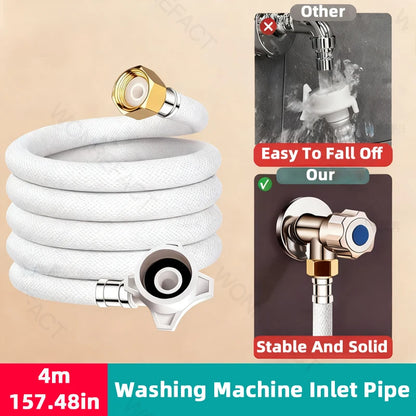 Explosion Proof Extended Hose Automatic Washing Machine Inlet Hos Threaded Anti Slip Head Extended Water Supply Hose