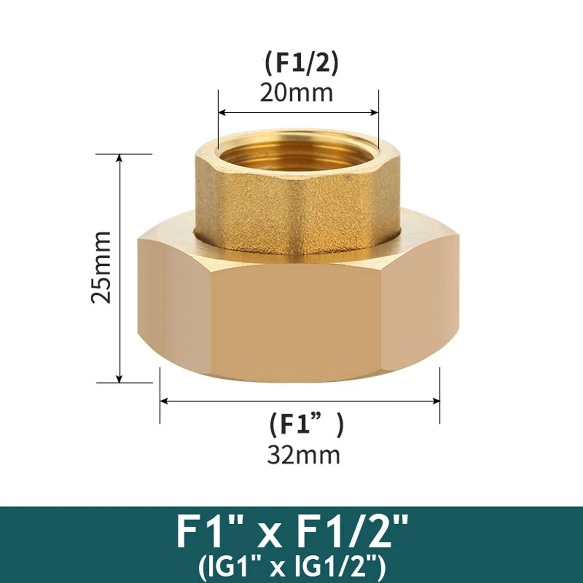 Brass Pipe Fittings Water Meter Pump Union Adapters Male/female Threaded 1/2" 3/4" 1" 1-1/2" Bsp Pipe Fitting With Seal Washer