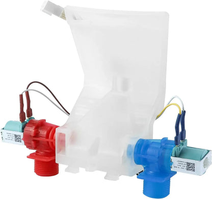 W10144820 Washer Water Inlet Valve Compatible with Whirlp-ool Ken-more May-tag Washing Machine Replace W10140911 WPW10144820